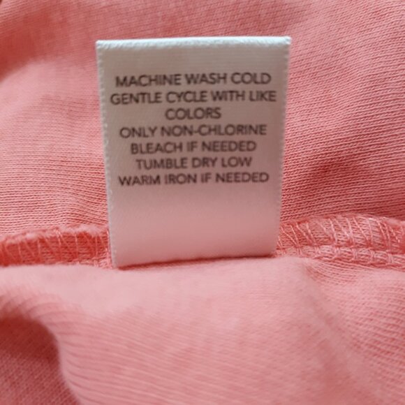 Christopher and Banks Tank Top Women's Large GUC Butterflies Birds Shirt PEACH - Picture 4 of 6